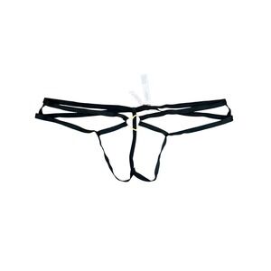 Victoria's Secret Very Sexy Black Strappy Heart G-String Panty XS NWT